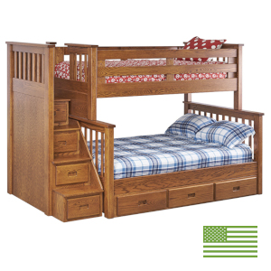 Amish Morgan Twin & Full Bunk Bed